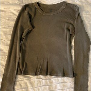 Brandy Melville thermal green top